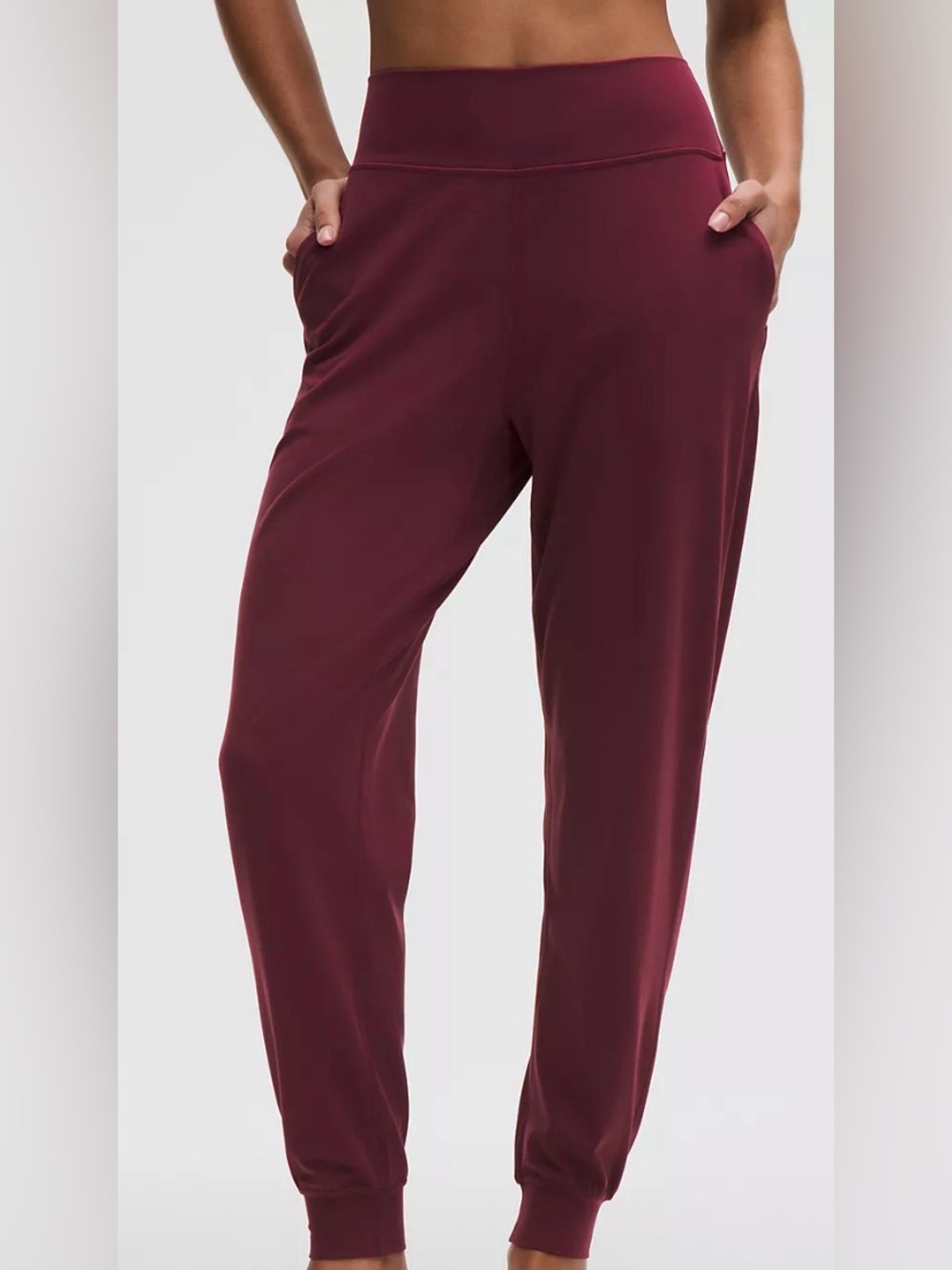 lululemon size 6 women’s align high rise joggers burgundy athleisure activewear